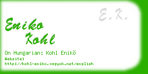 eniko kohl business card